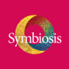 Chronos Symbiosis logo: a multicoloured mosaic circle on a strawbery red field with the word 'Symbiosis' in front