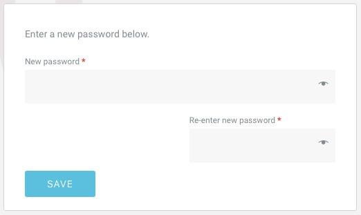 New Password Dialogue